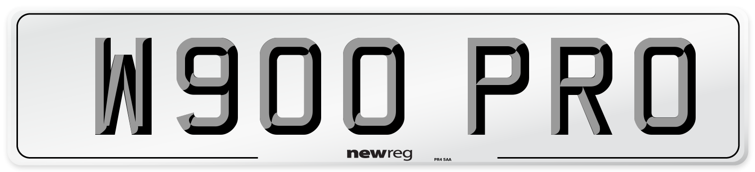 W900 PRO Number Plate from New Reg